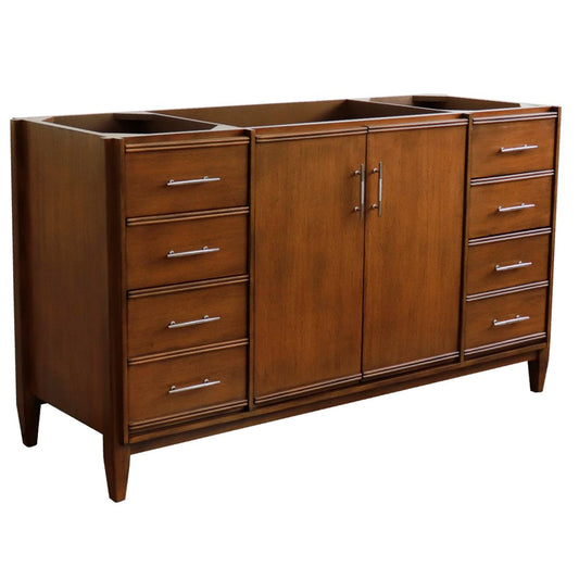 60" Single sink vanity in Walnut finish cabinet only