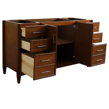 60" Single sink vanity in Walnut finish cabinet only