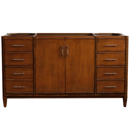 60" Single sink vanity in Walnut finish cabinet only