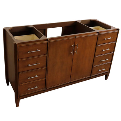 60" Single sink vanity in Walnut finish cabinet only