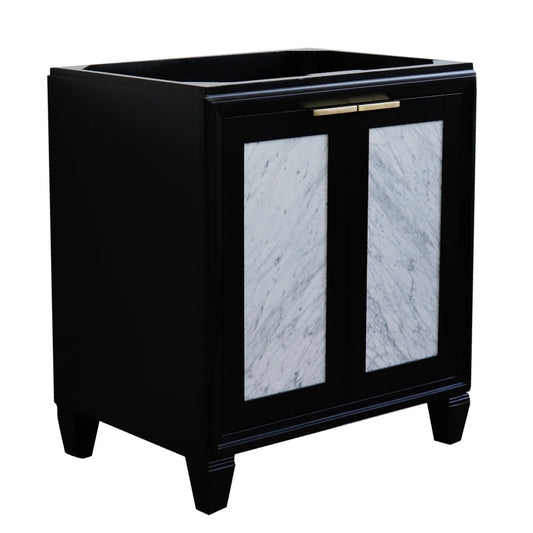 30" Single sink vanity in Black finish cabinet only