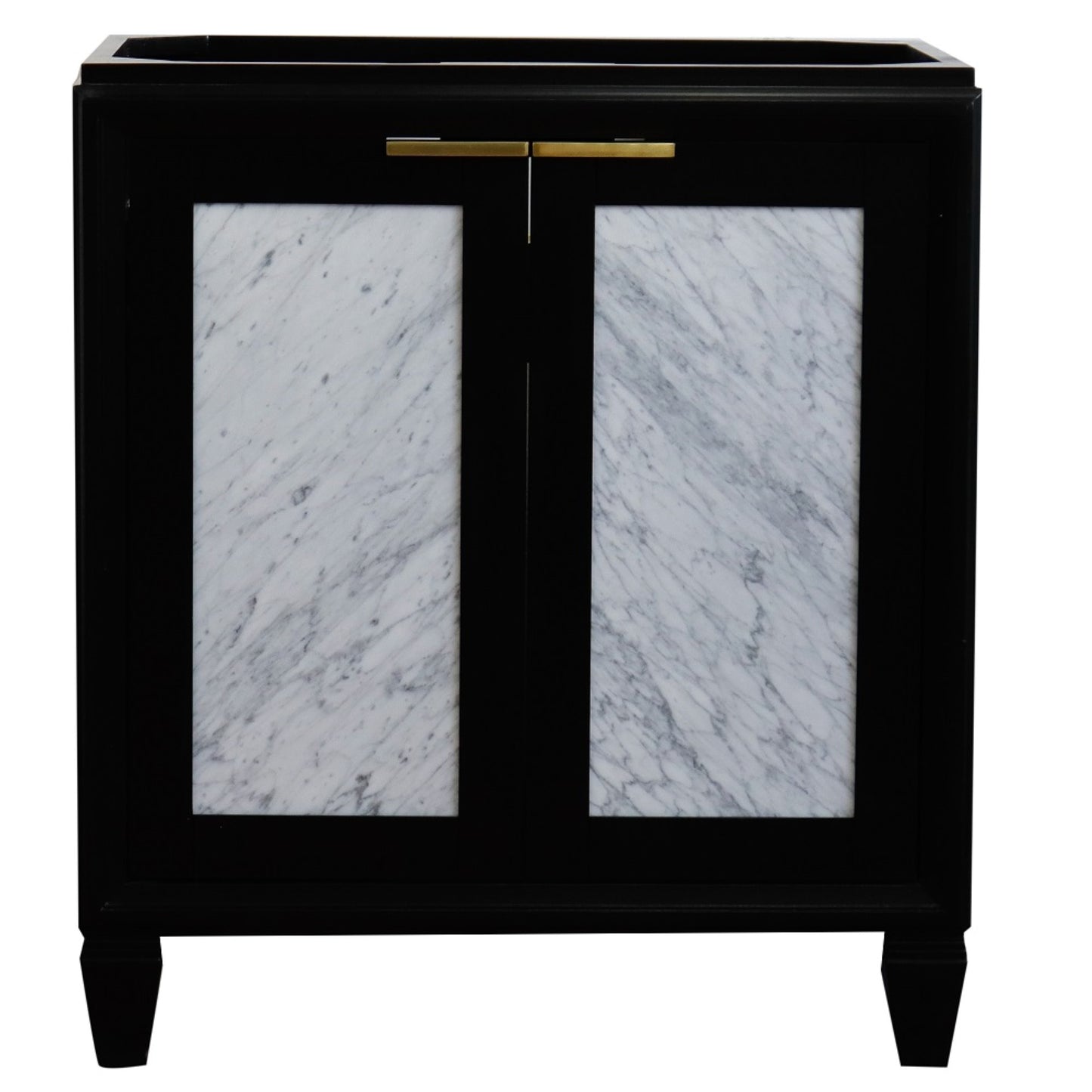 30" Single sink vanity in Black finish cabinet only