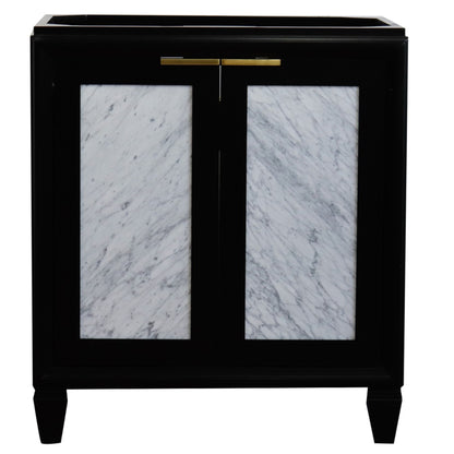 30" Single sink vanity in Black finish cabinet only