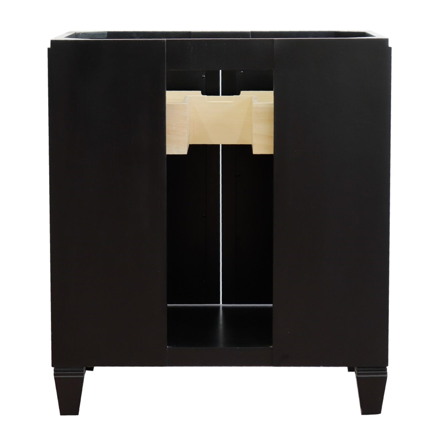 30" Single sink vanity in Black finish cabinet only