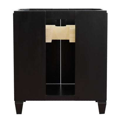30" Single sink vanity in Black finish cabinet only