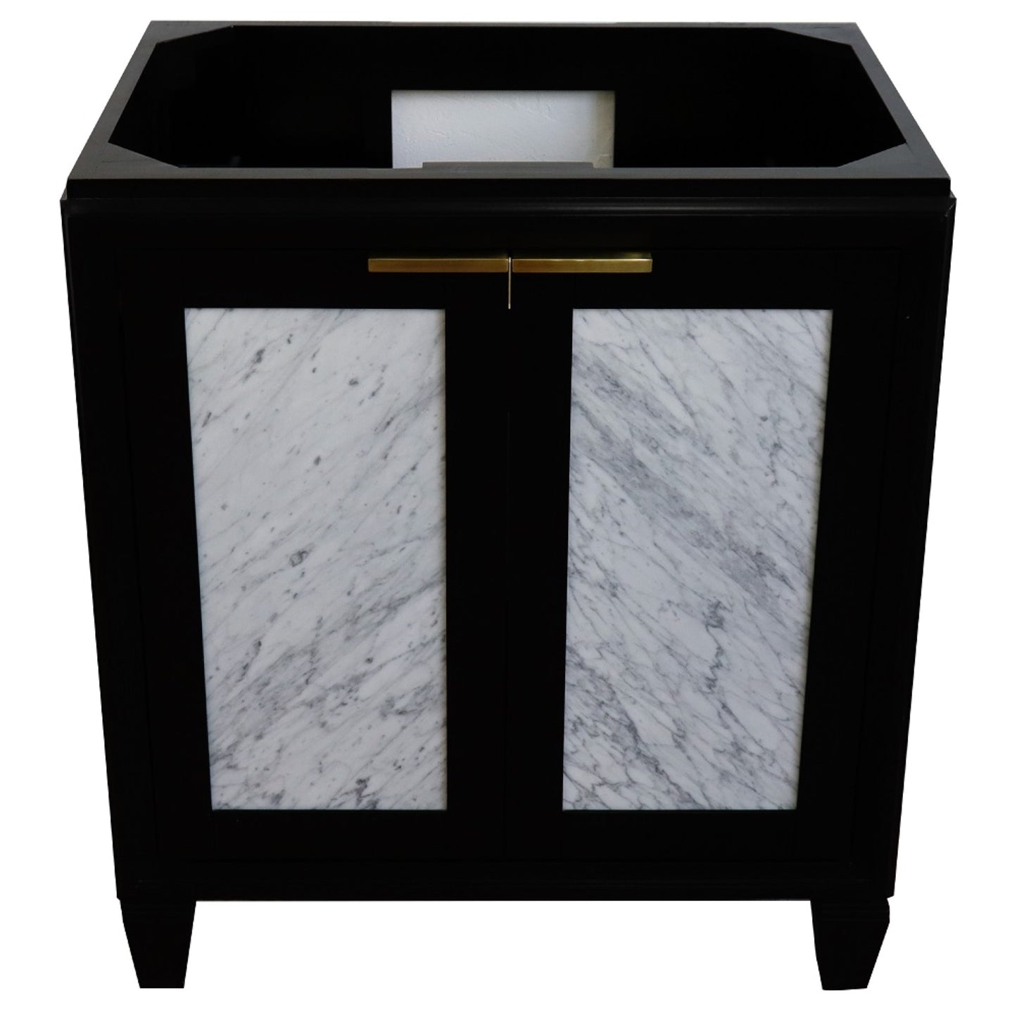 30" Single sink vanity in Black finish cabinet only