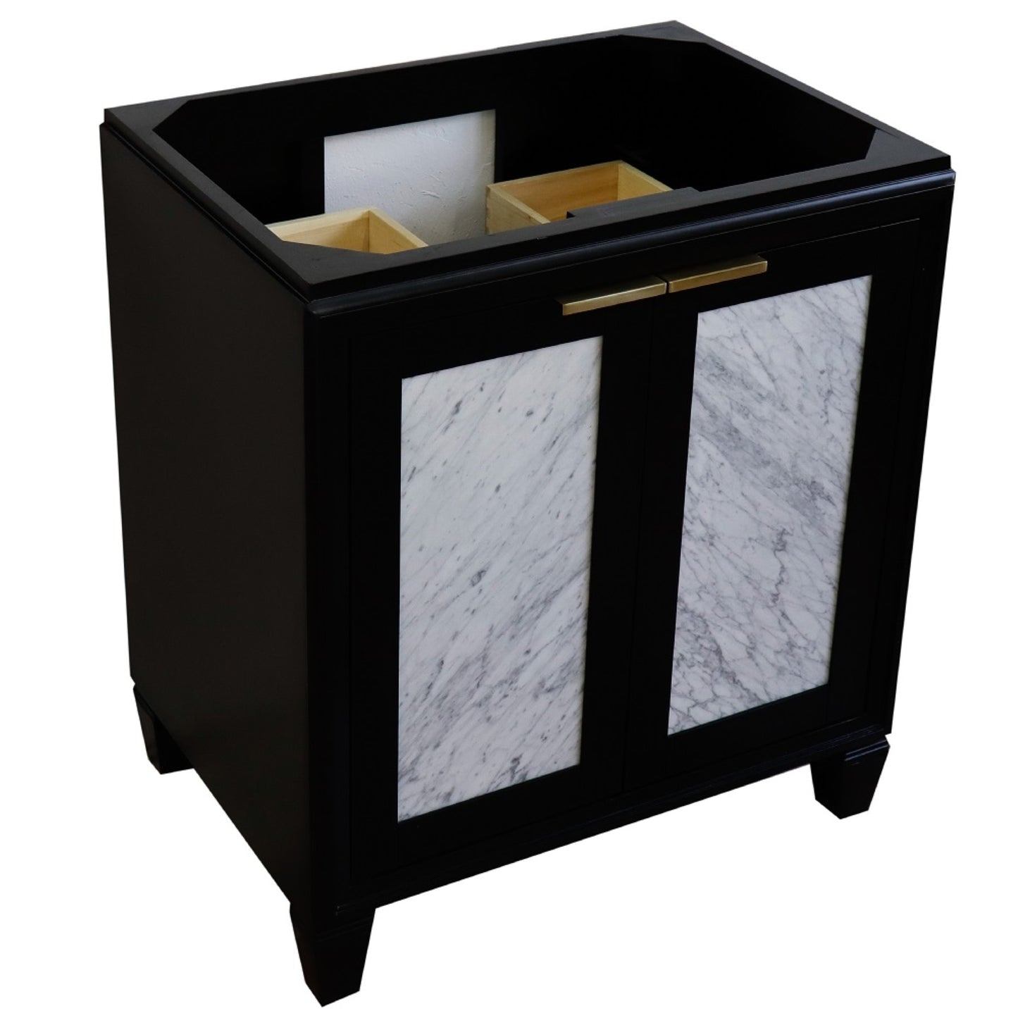 30" Single sink vanity in Black finish cabinet only