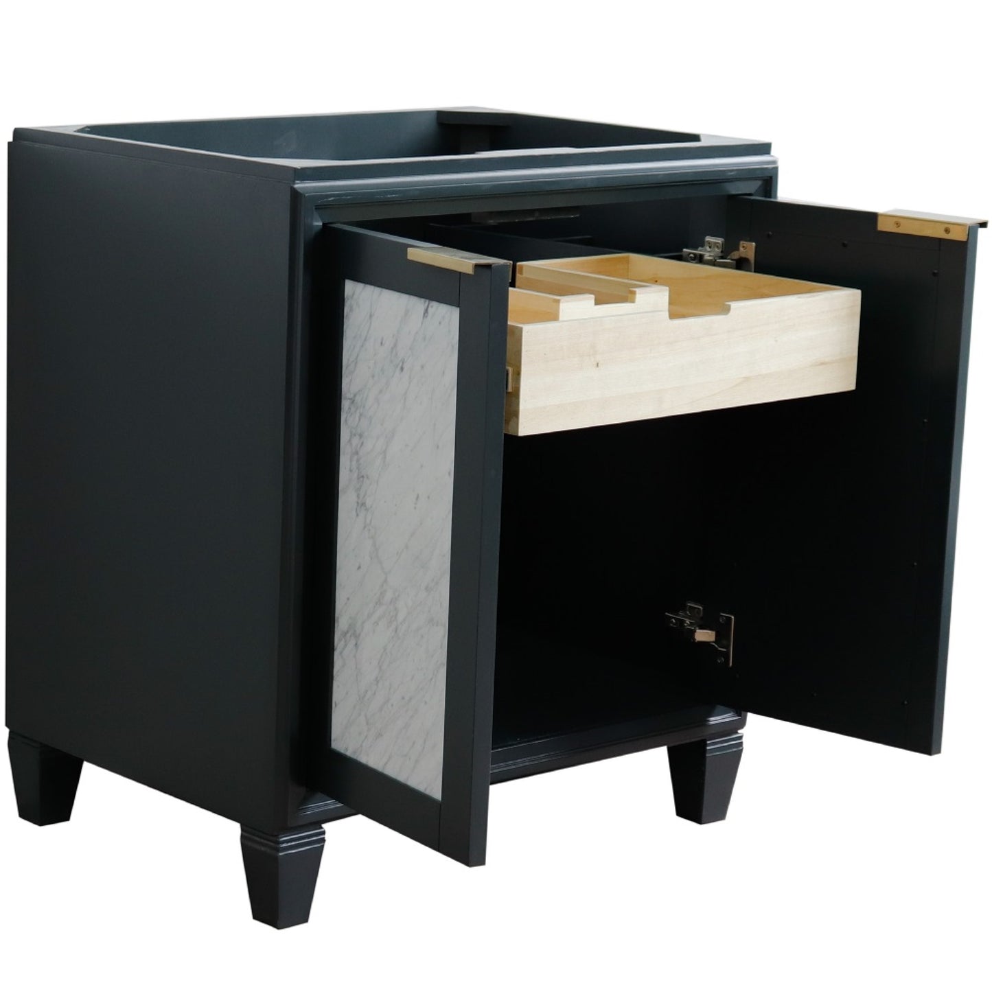 30" Single sink vanity in Dark Gray finish cabinet only