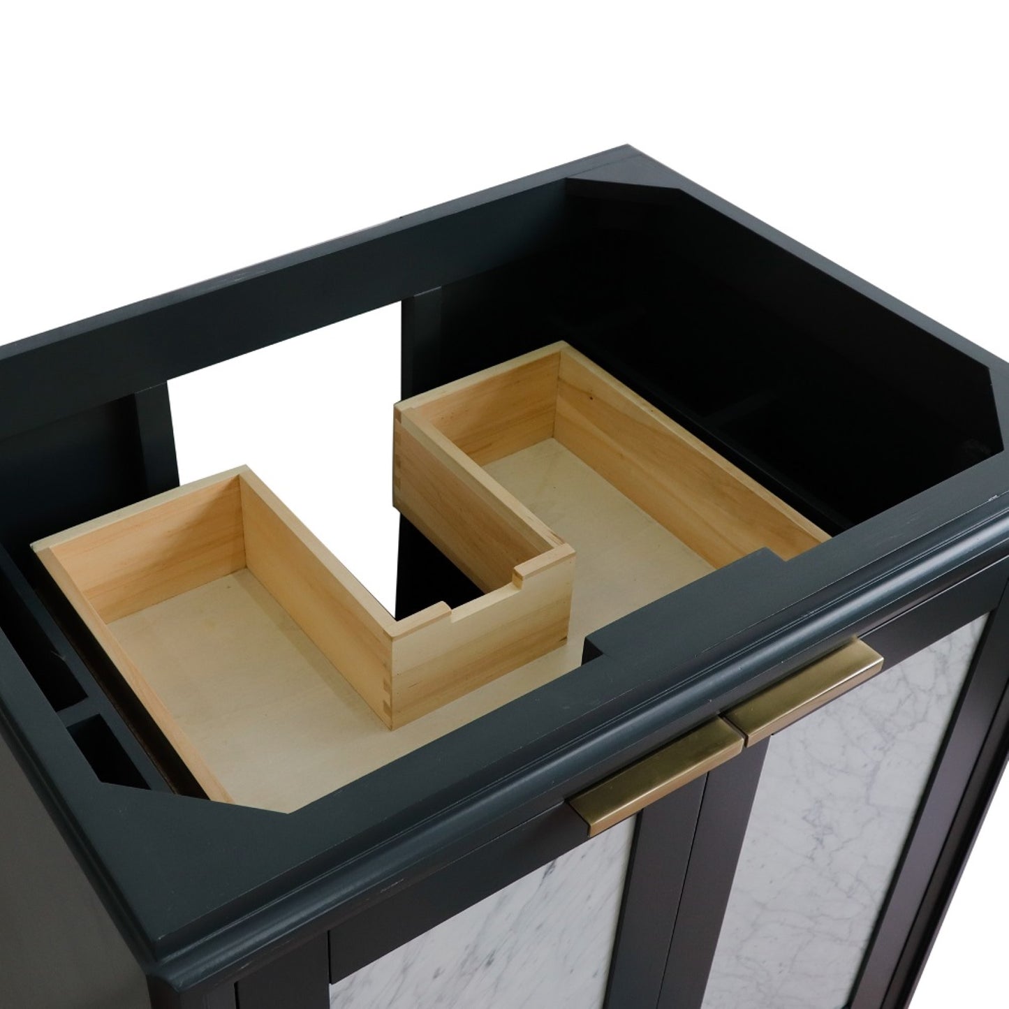 30" Single sink vanity in Dark Gray finish cabinet only