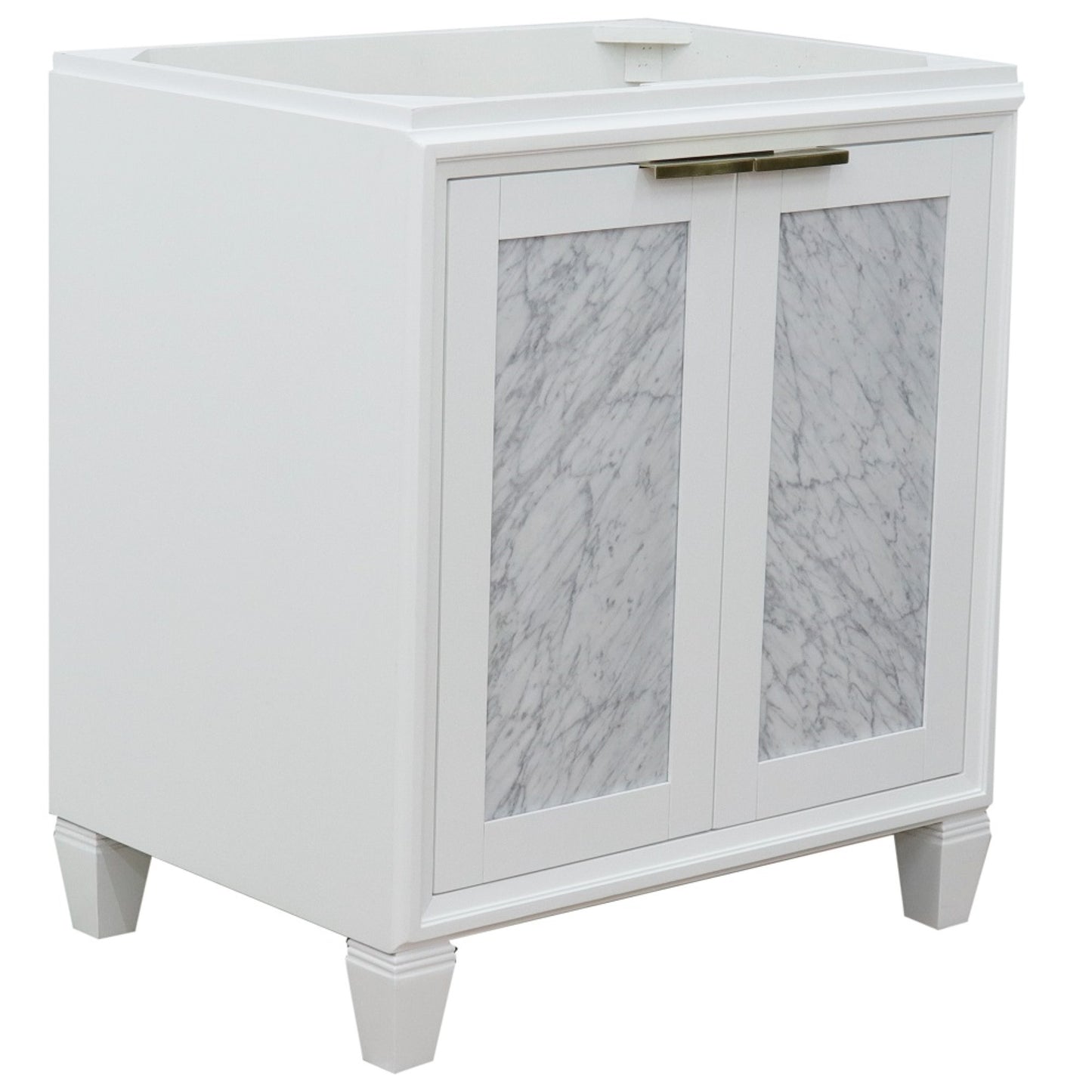 30" Single sink vanity in White finish cabinet only