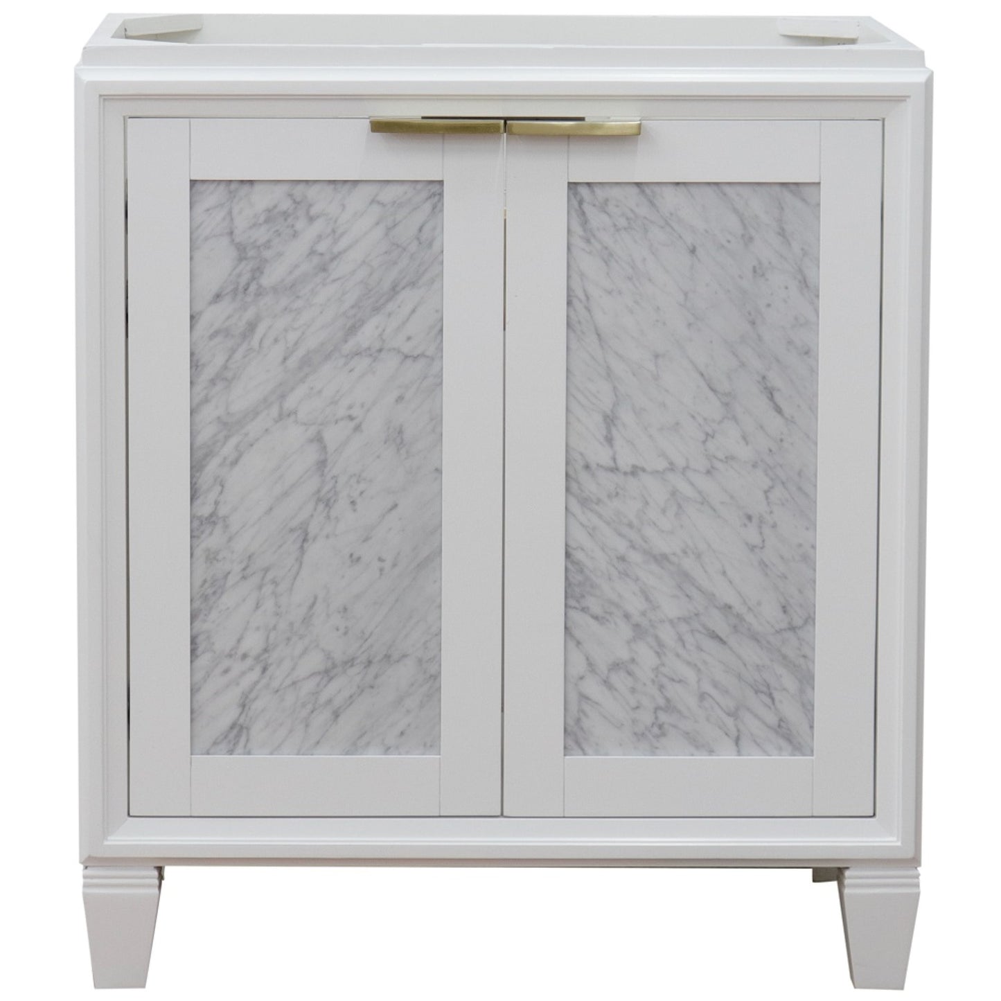 30" Single sink vanity in White finish cabinet only