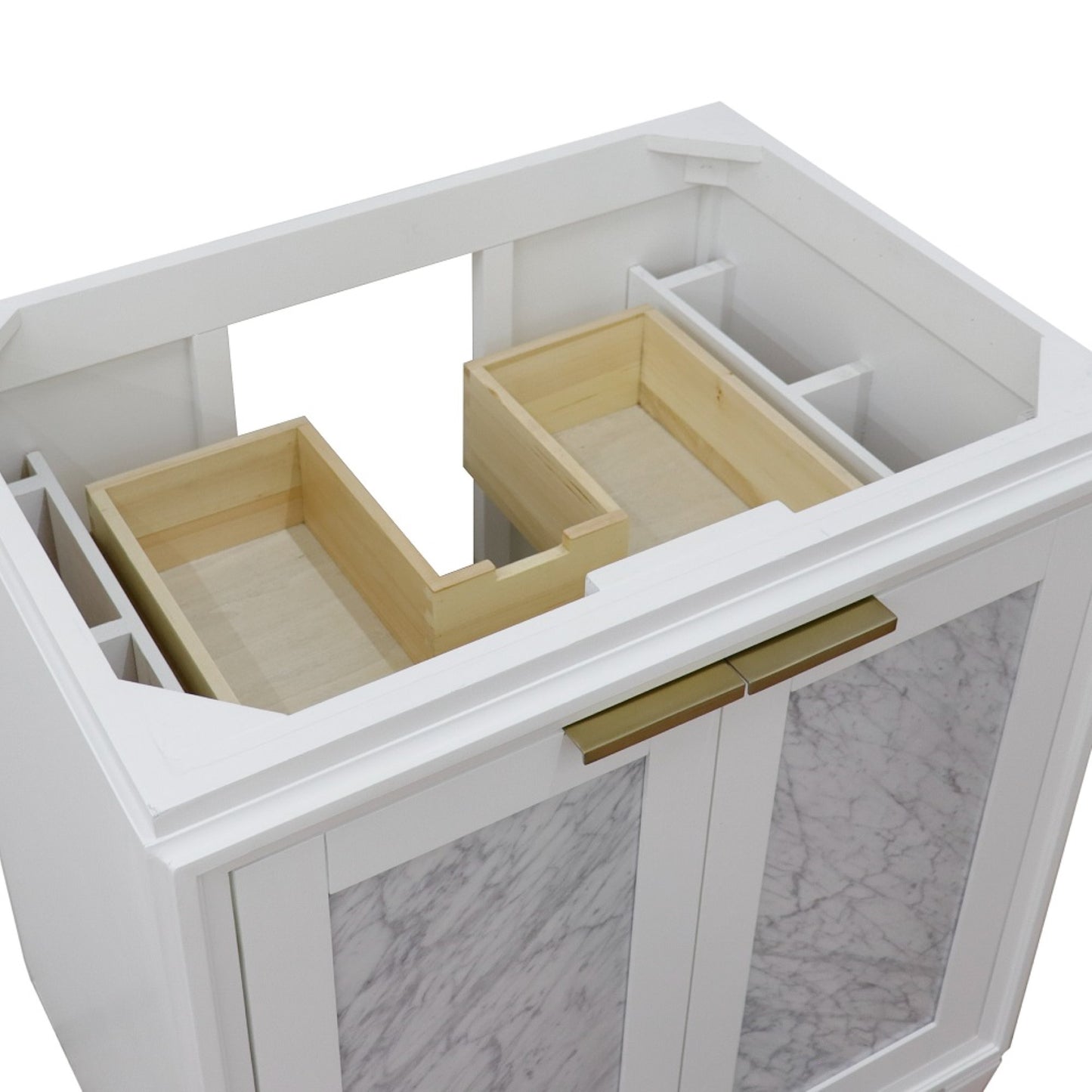 30" Single sink vanity in White finish cabinet only