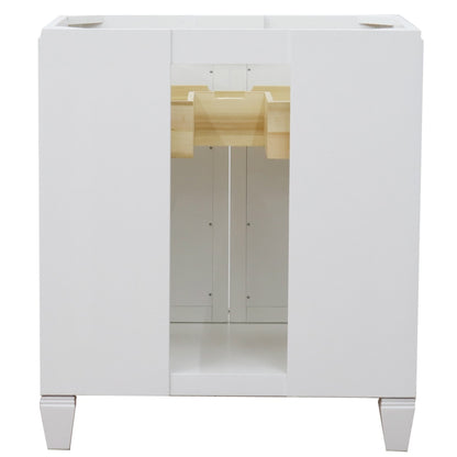 30" Single sink vanity in White finish cabinet only