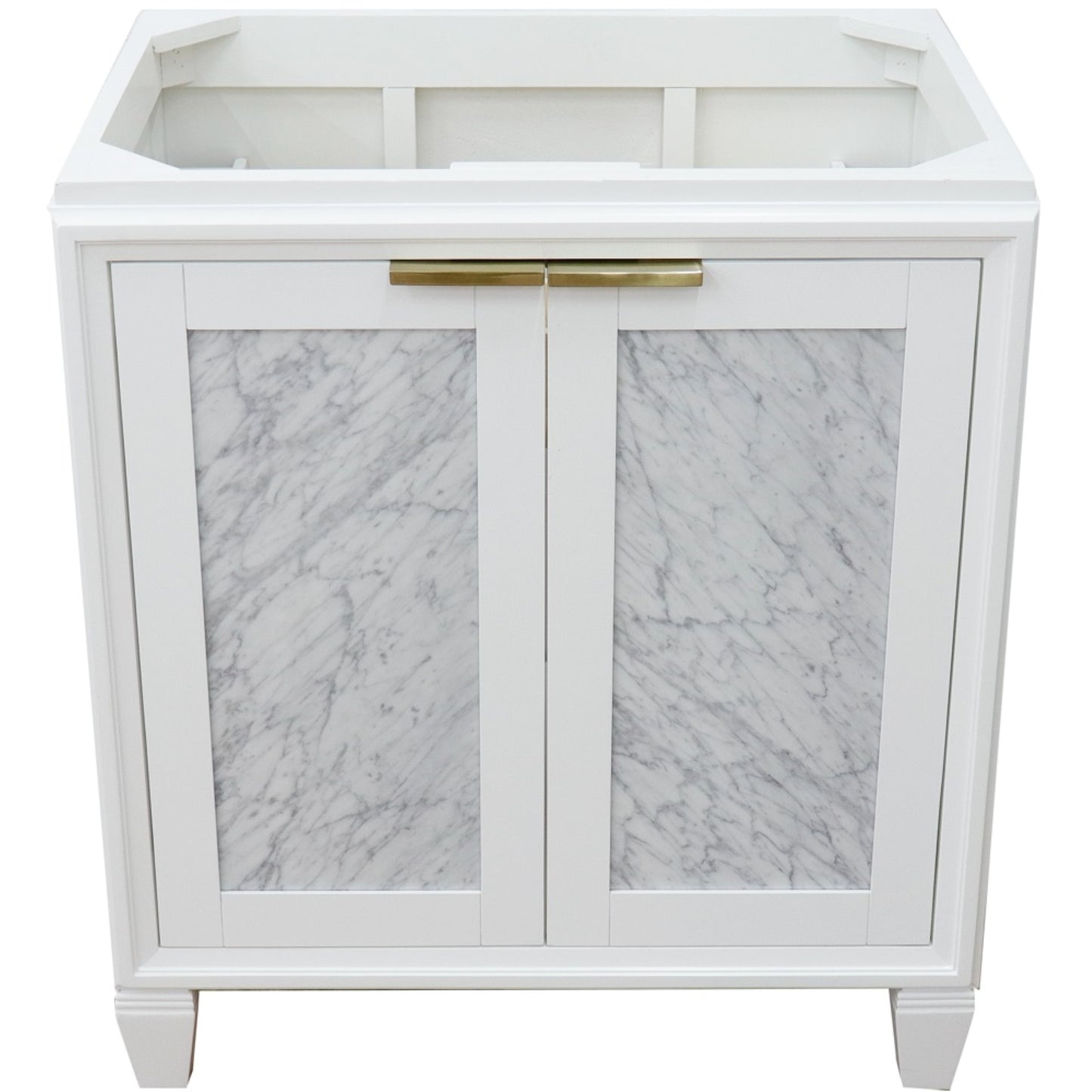 30" Single sink vanity in White finish cabinet only