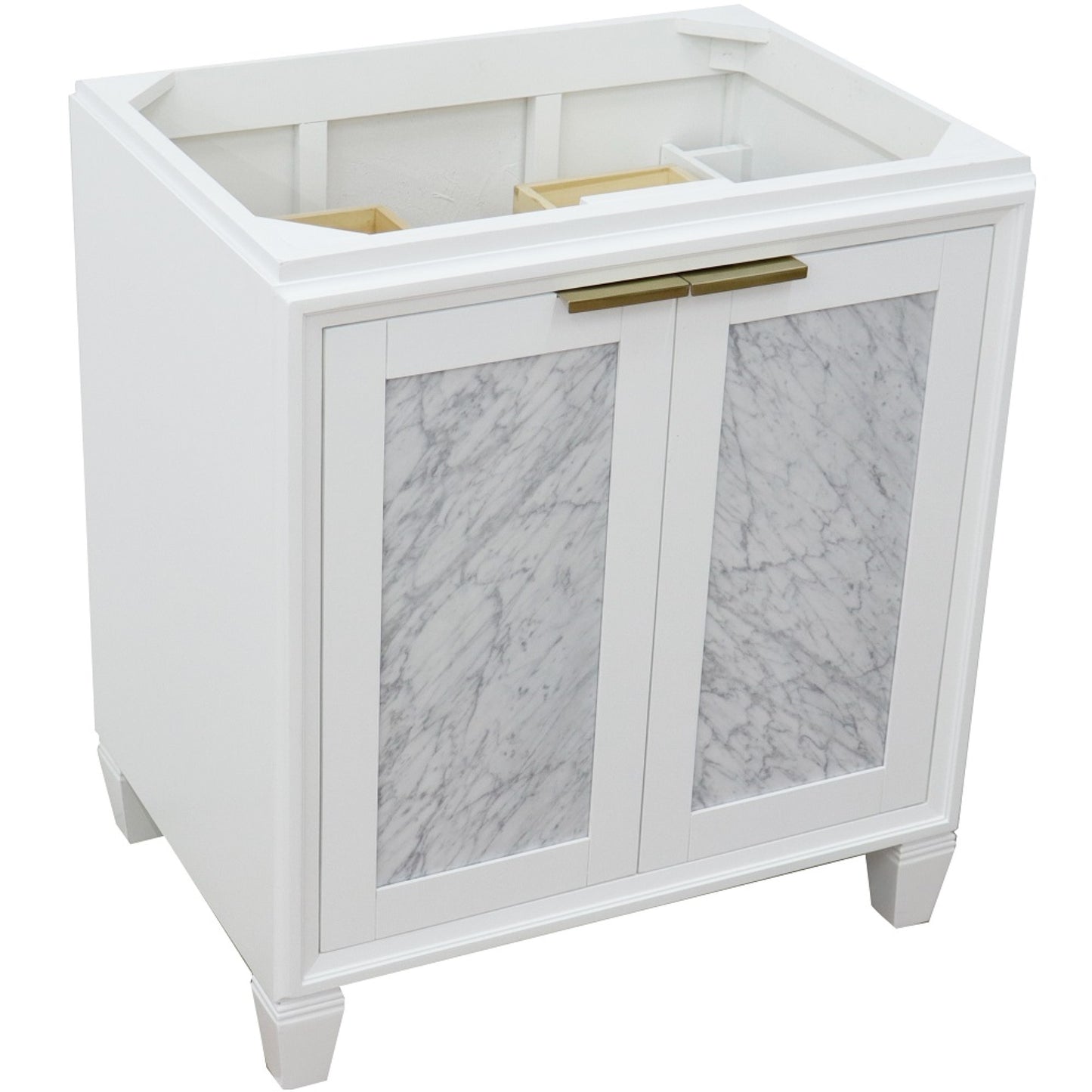 30" Single sink vanity in White finish cabinet only