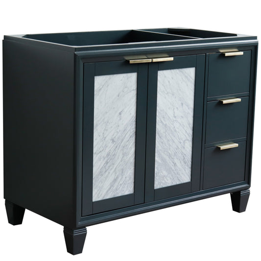 42" Single sink vanity in Dark Gray finish Left door Cabinet only
