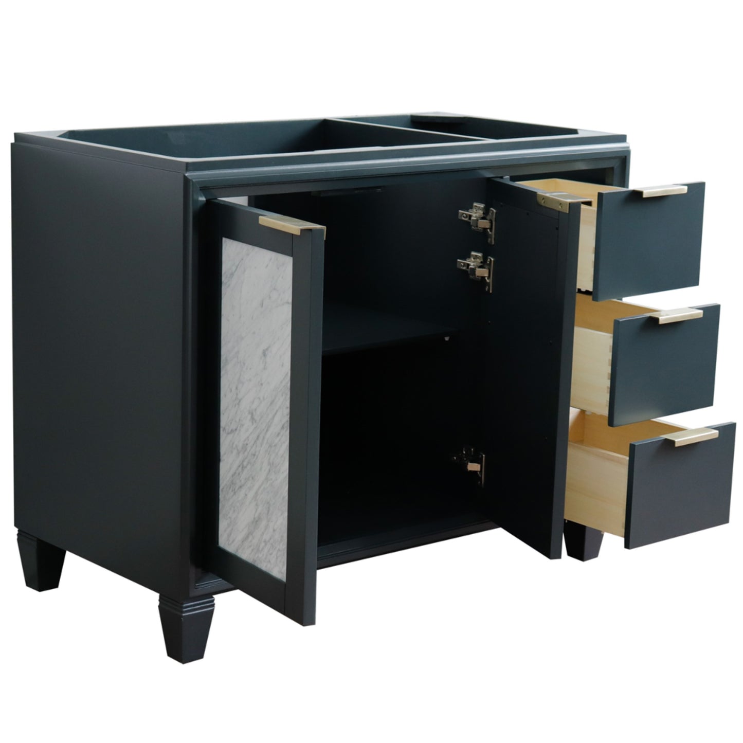 42" Single sink vanity in Dark Gray finish Left door Cabinet only