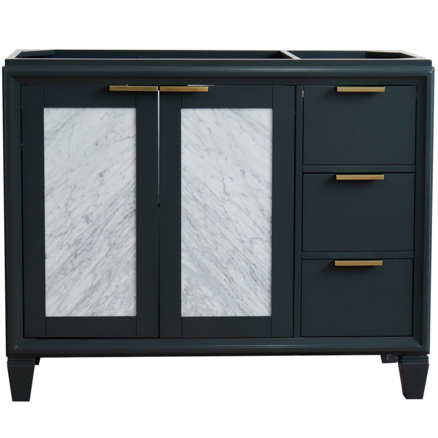 42" Single sink vanity in Dark Gray finish Left door Cabinet only