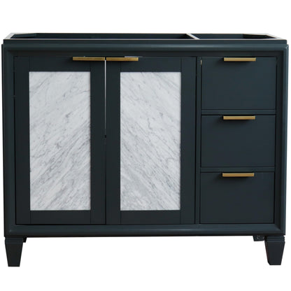42" Single sink vanity in Dark Gray finish Left door Cabinet only