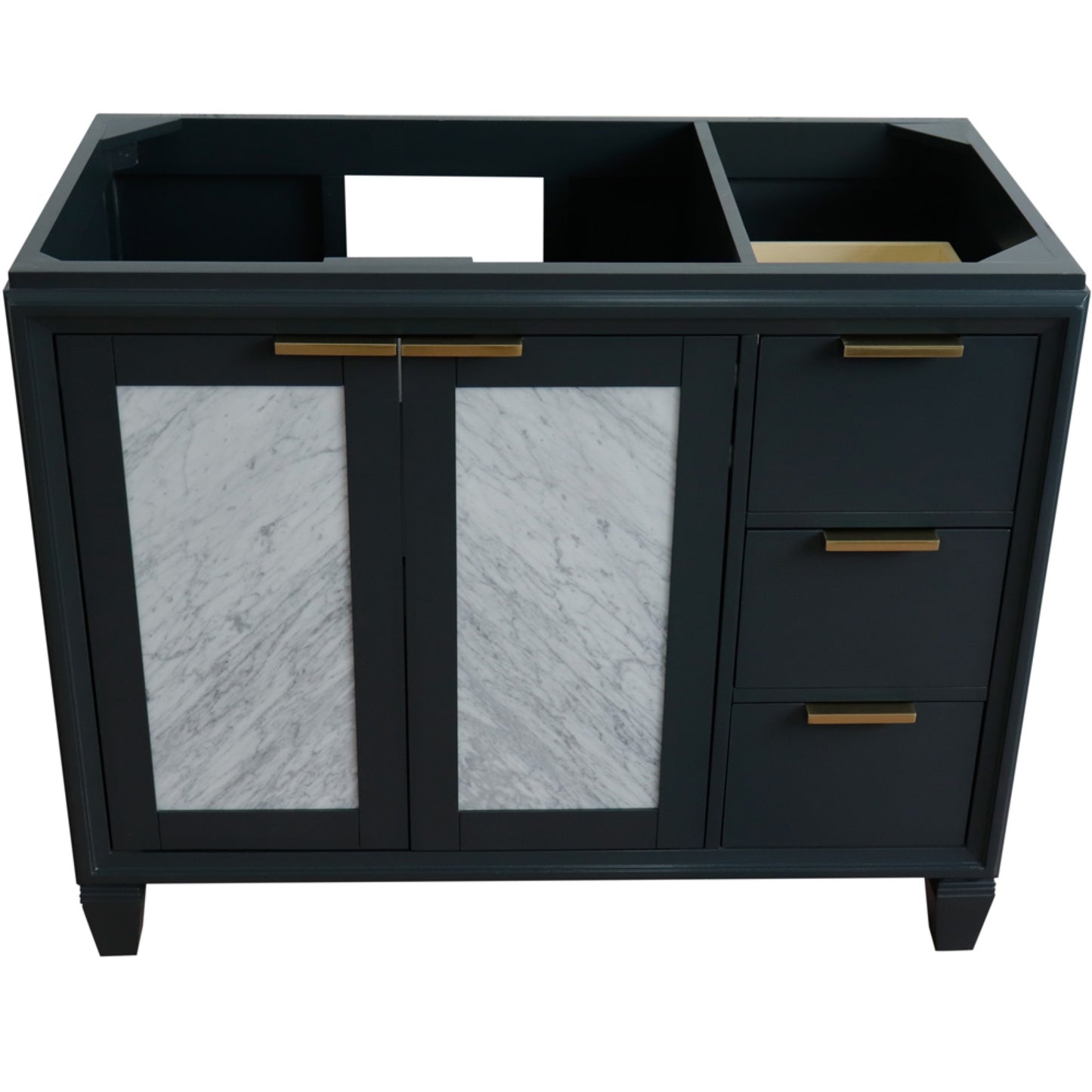 42" Single sink vanity in Dark Gray finish Left door Cabinet only