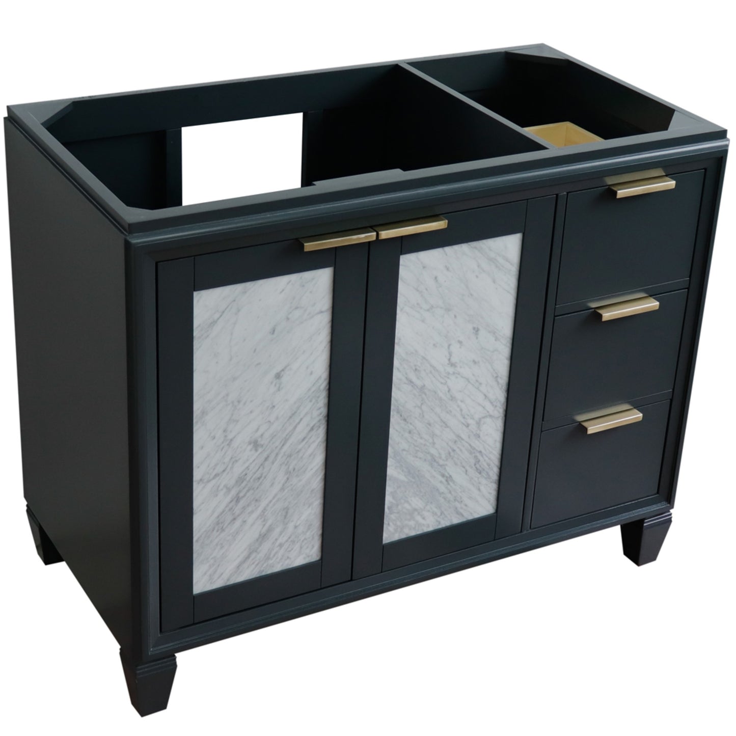 42" Single sink vanity in Dark Gray finish Left door Cabinet only