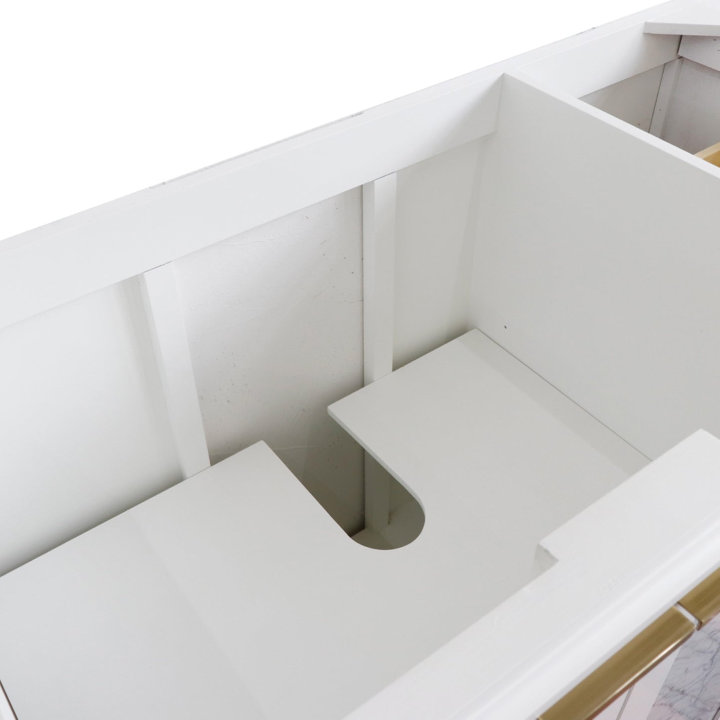 42" Single sink vanity in White finish Left door Cabinet only
