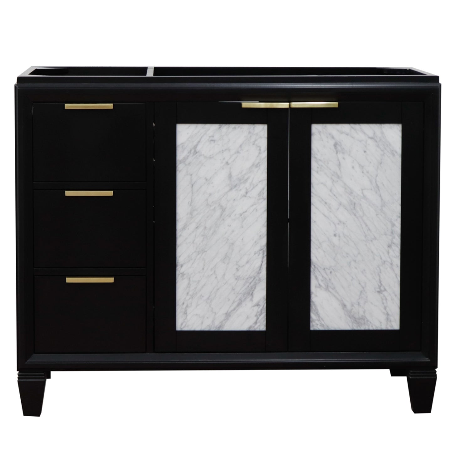 42" Single sink vanity in Black finish Right door Cabinet only