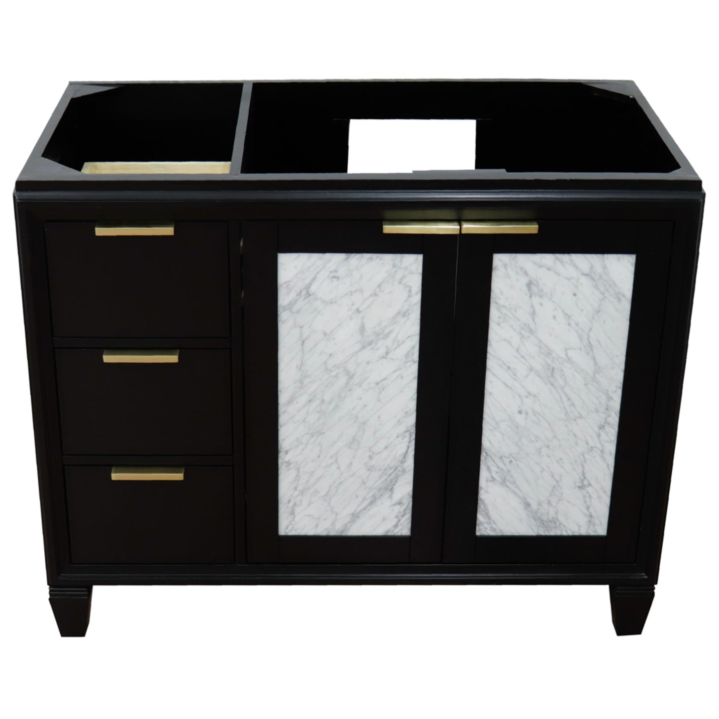 42" Single sink vanity in Black finish Right door Cabinet only