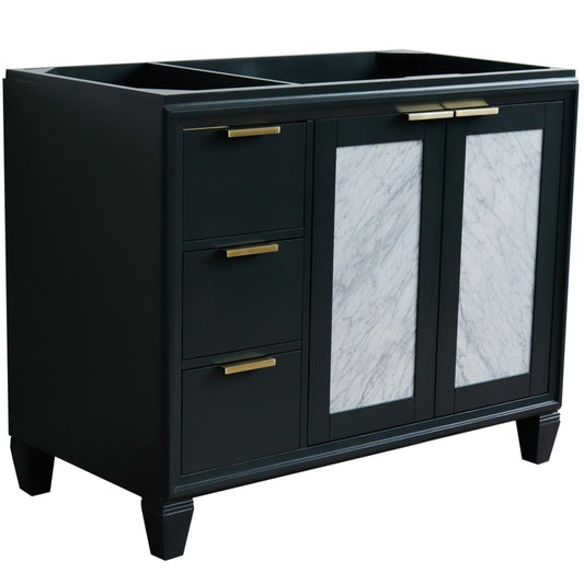 42" Single sink vanity in Dark Gray finish Right door Cabinet only