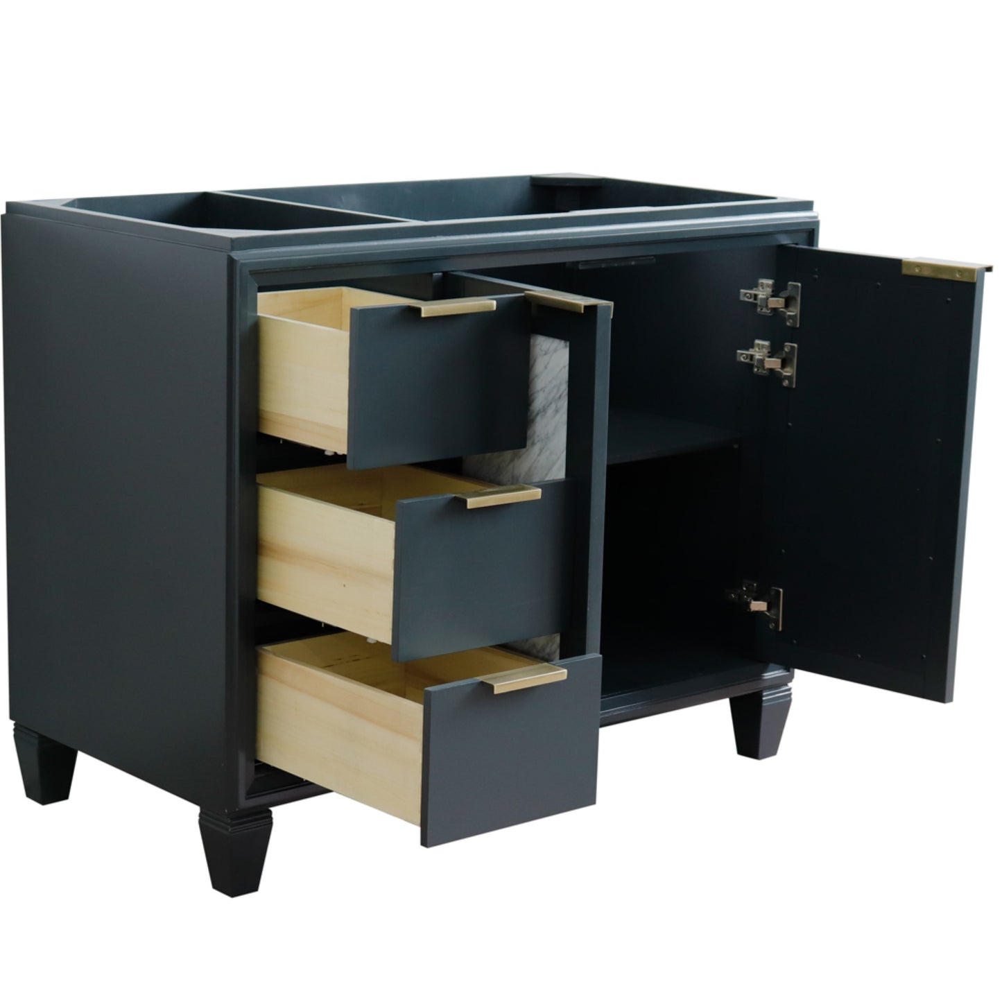 42" Single sink vanity in Dark Gray finish Right door Cabinet only