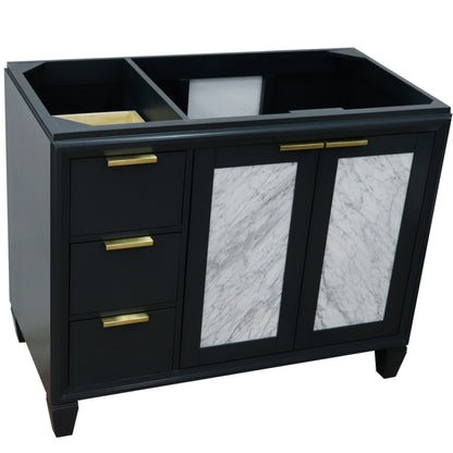 42" Single sink vanity in Dark Gray finish Right door Cabinet only