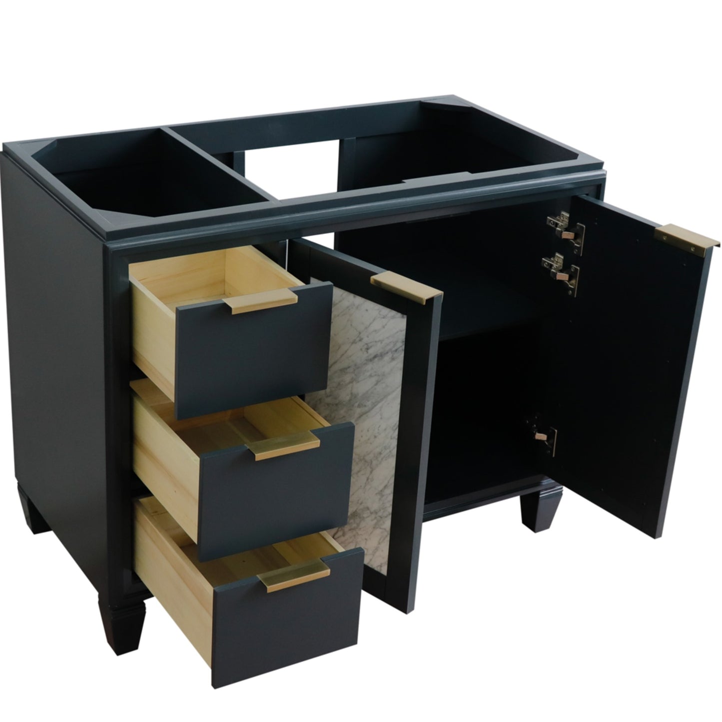 42" Single sink vanity in Dark Gray finish Right door Cabinet only
