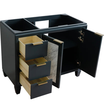 42" Single sink vanity in Dark Gray finish Right door Cabinet only