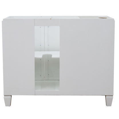42" Single sink vanity in White finish Right door Cabinet only