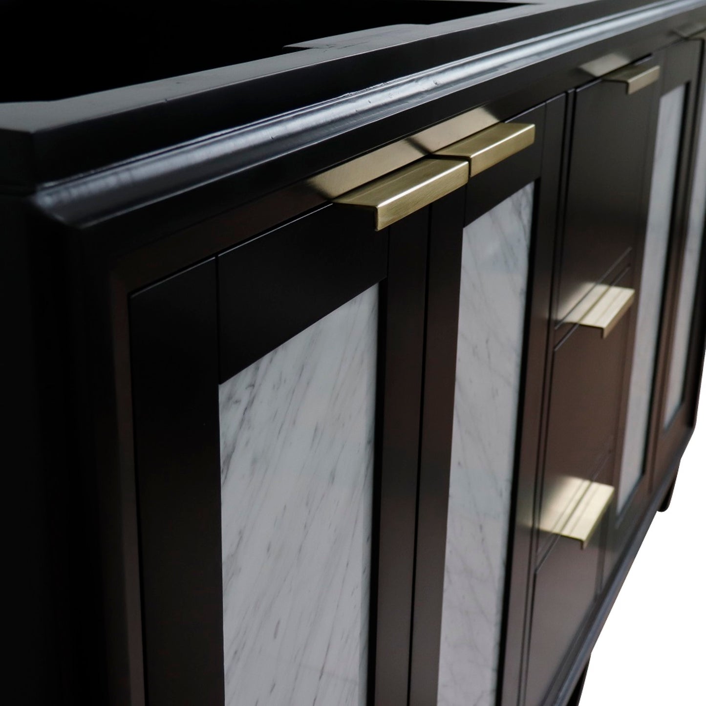 60" Double vanity in Black finish cabinet only