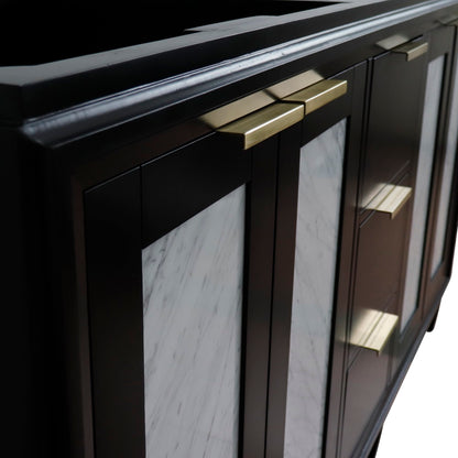 60" Double vanity in Black finish cabinet only