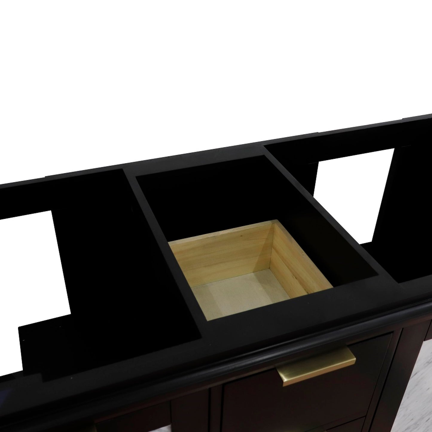 60" Double vanity in Black finish cabinet only