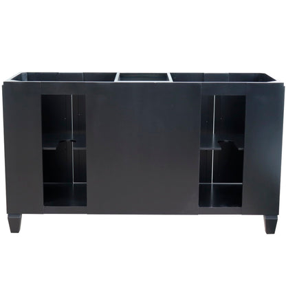 60" Double vanity in Black finish cabinet only