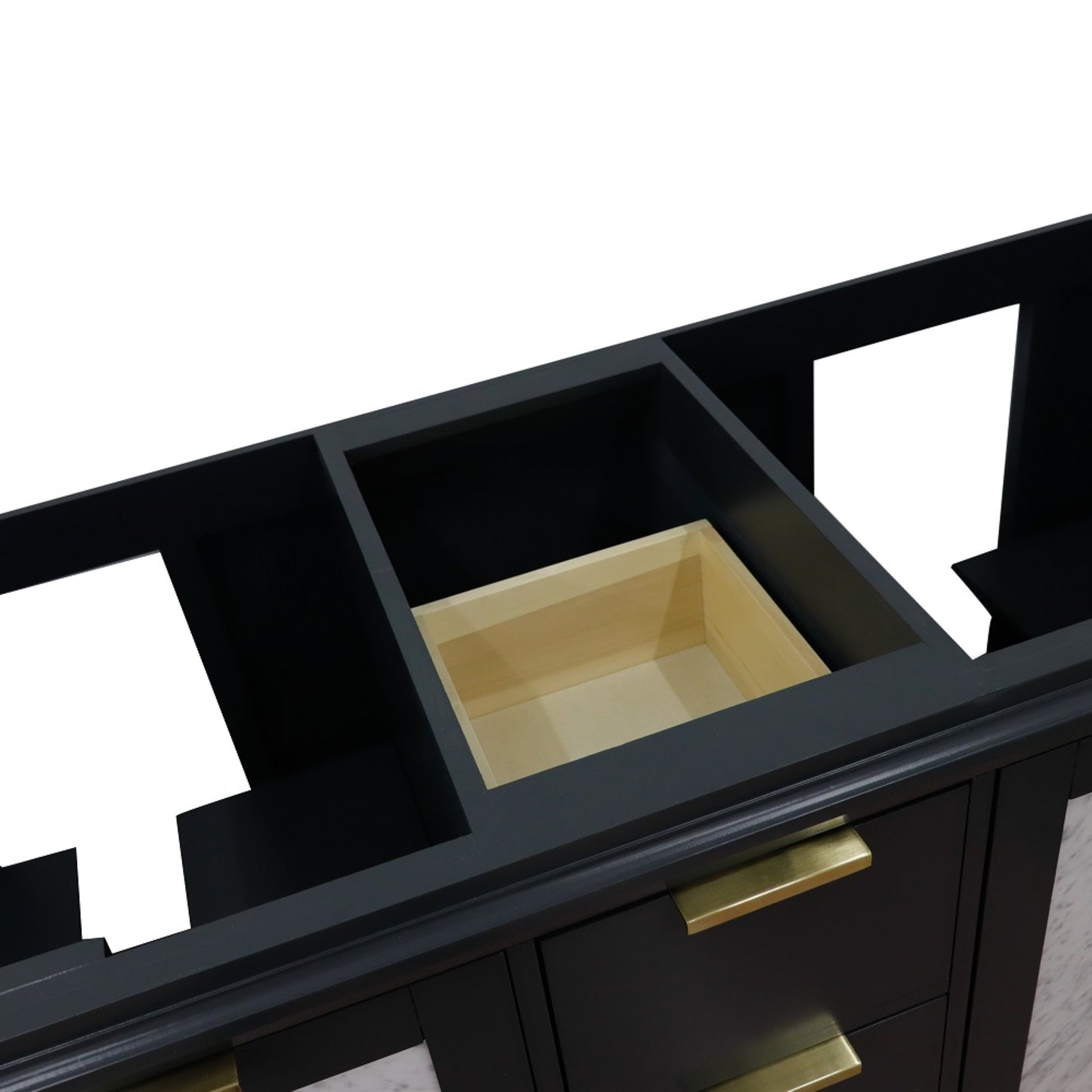 60" Double vanity in Dark Gray finish cabinet only