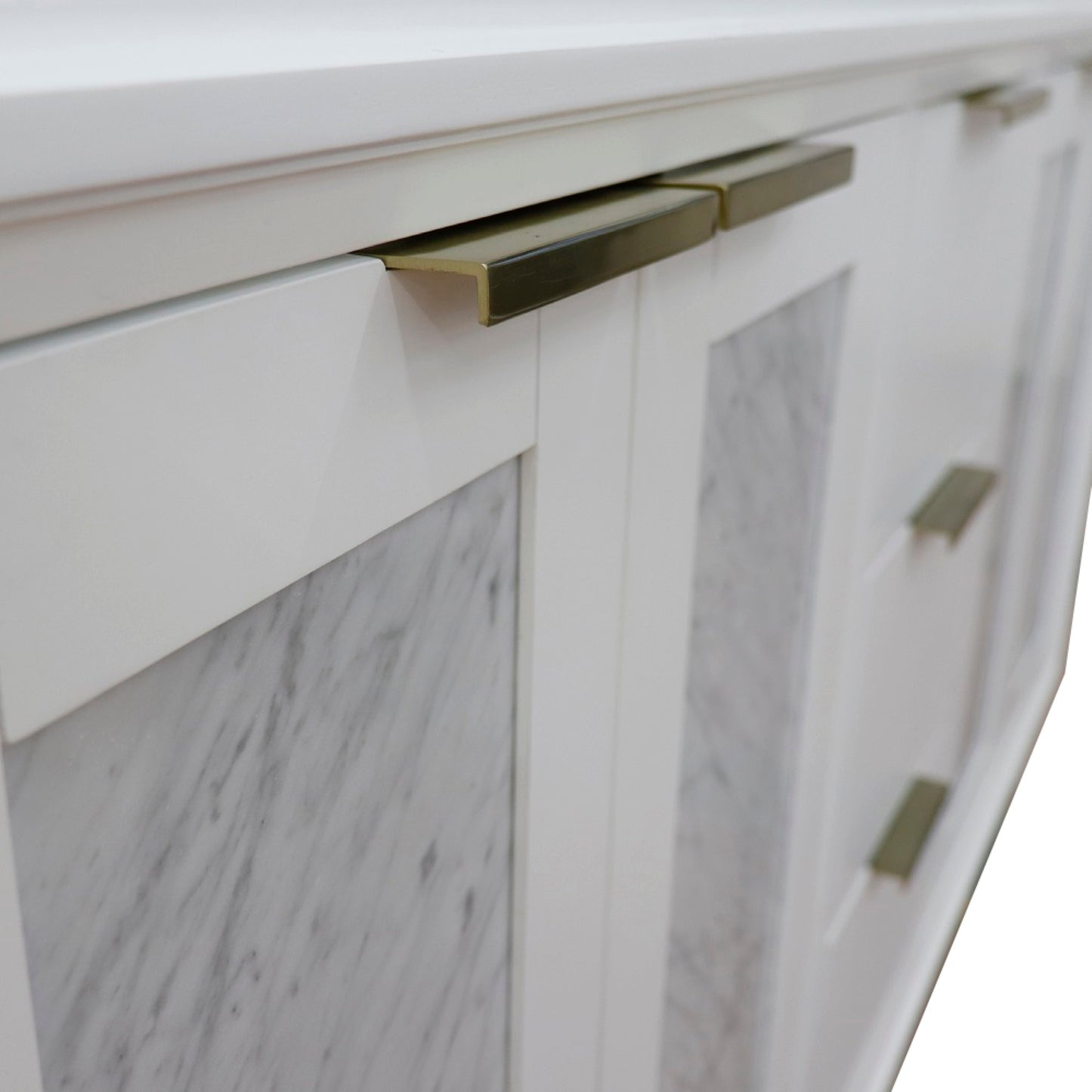 60" Double vanity in White finish cabinet only