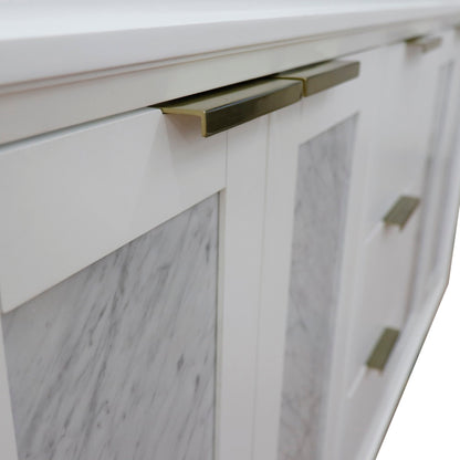 60" Double vanity in White finish cabinet only