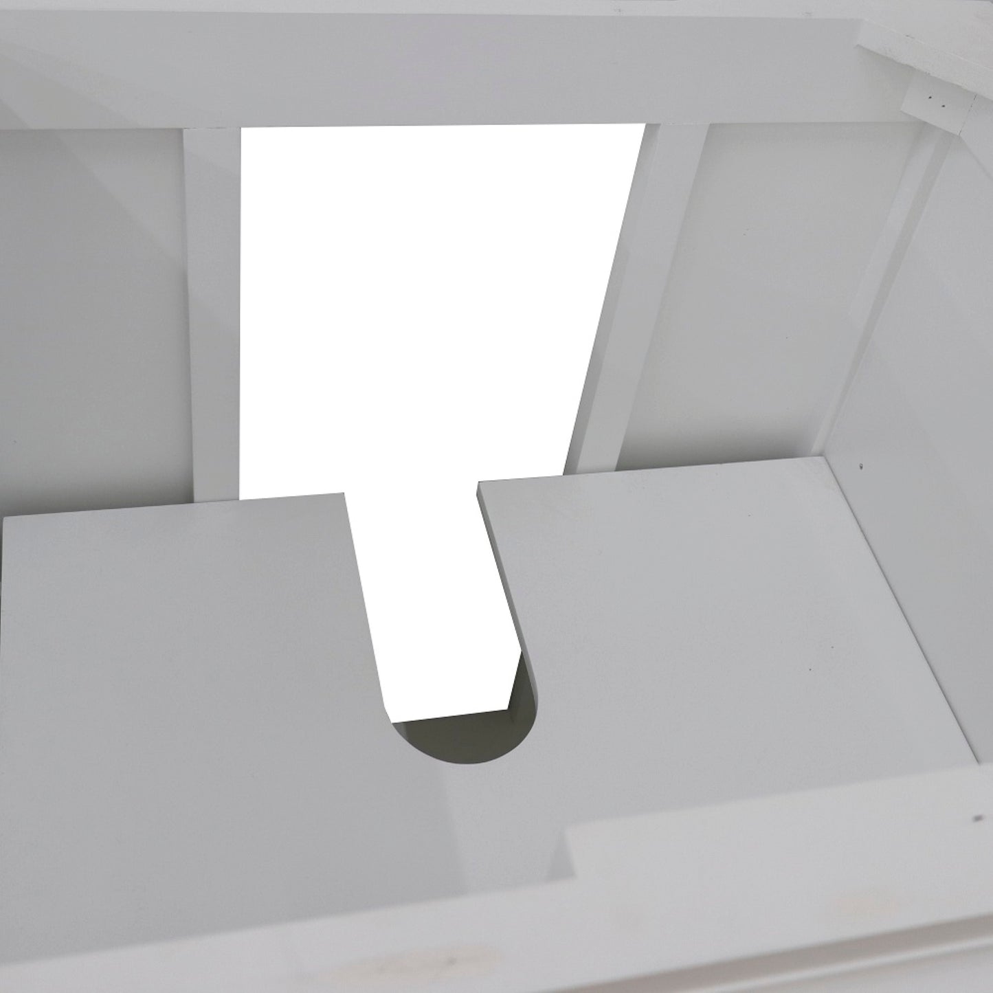 60" Double vanity in White finish cabinet only