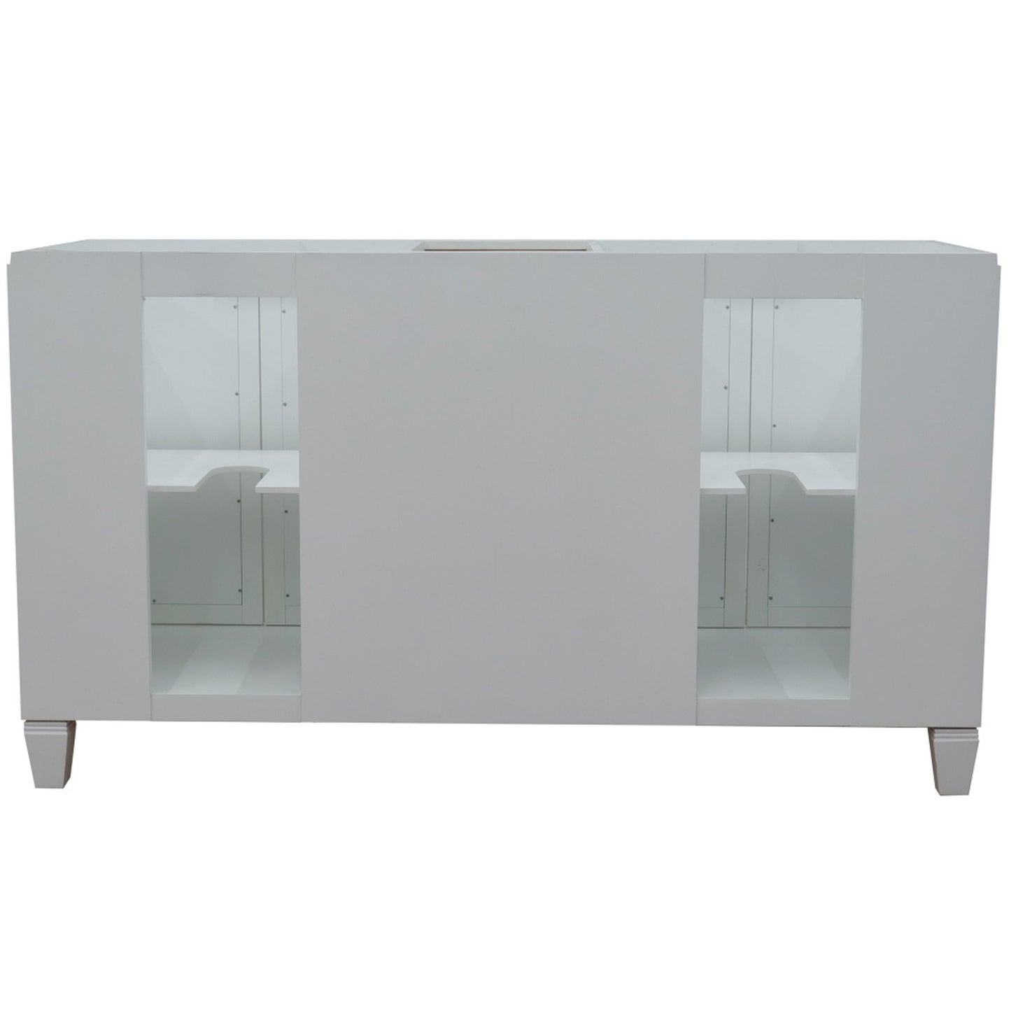 60" Double vanity in White finish cabinet only