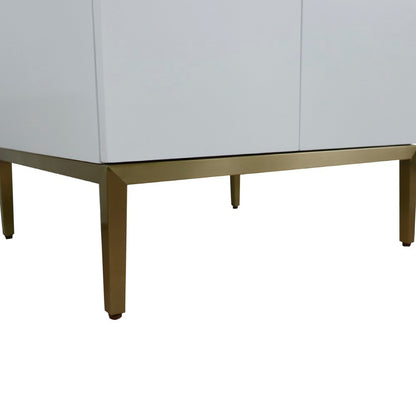 24" Single sink vanity in White finish cabinet only