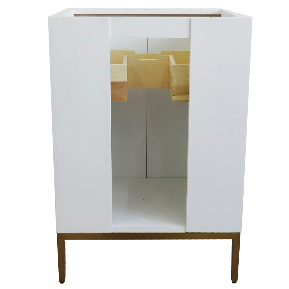 24" Single sink vanity in White finish cabinet only