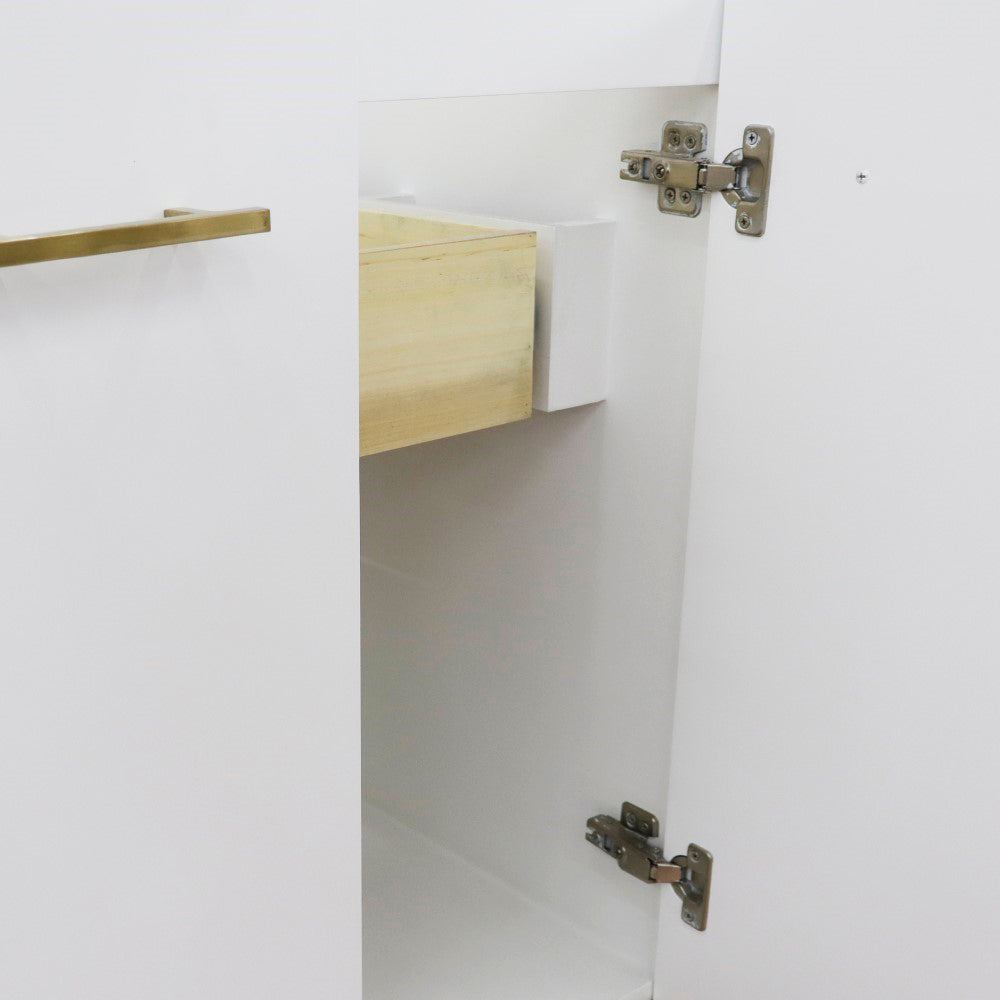 24" Single sink vanity in White finish cabinet only