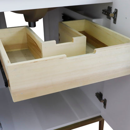 24" Single sink vanity in White finish cabinet only