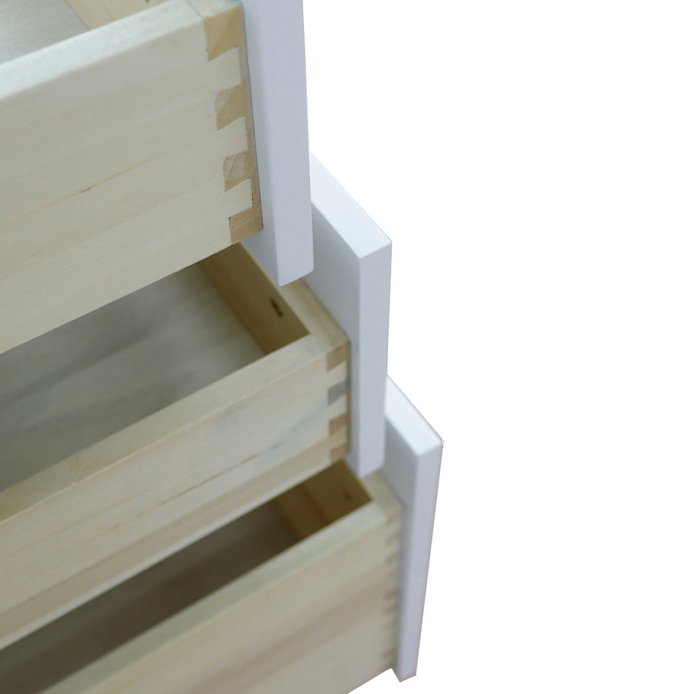 60" Double vanity in White finish cabinet only