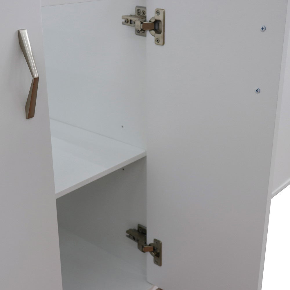 60" Double vanity in White finish cabinet only