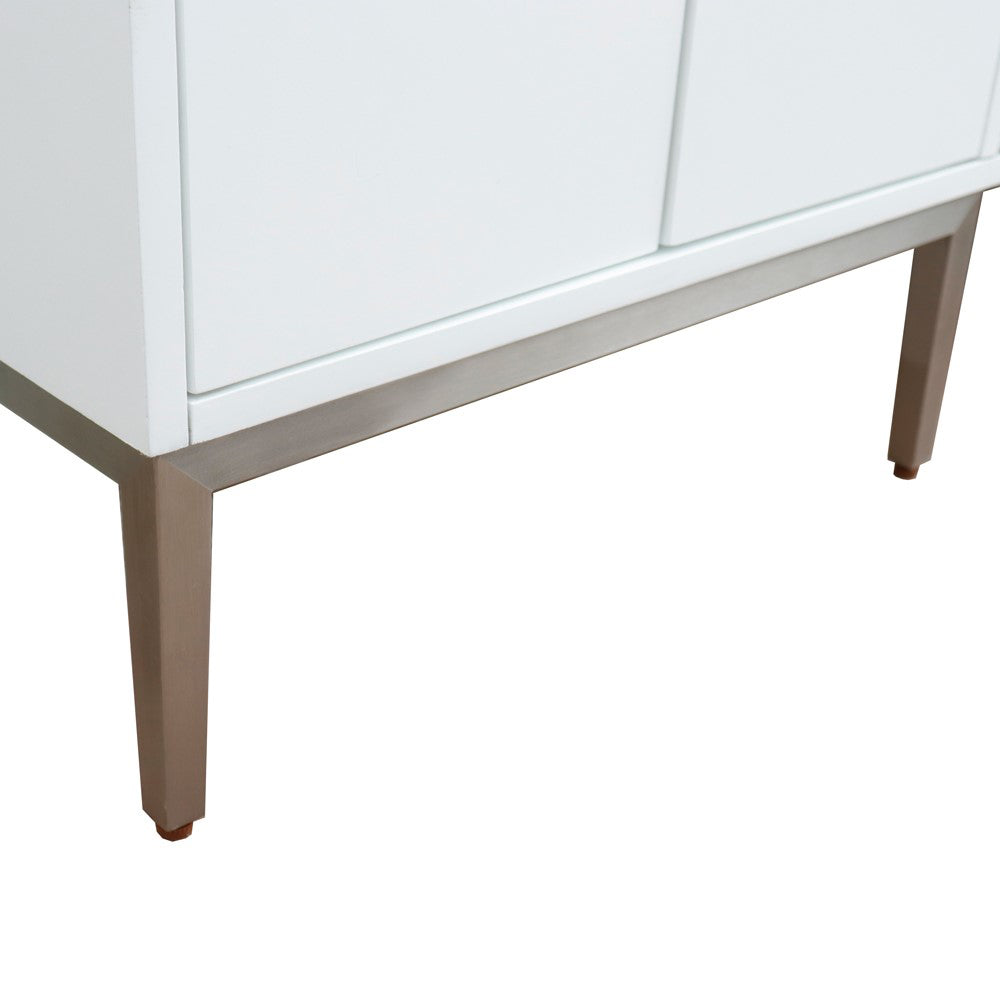 60" Double vanity in White finish cabinet only